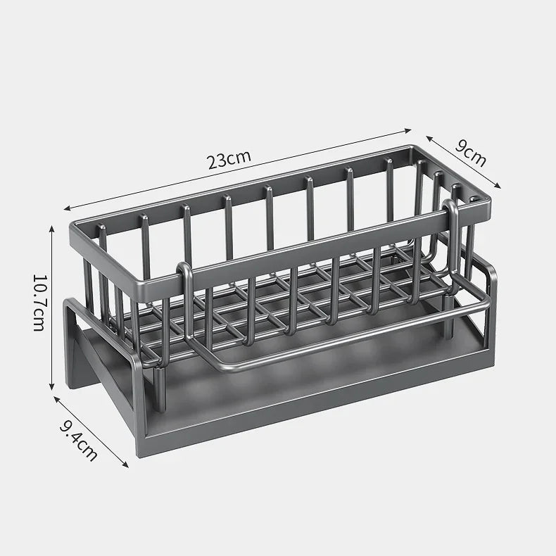 Kitchen Shelf Rag Storage Drainage Shelf No-Punch Storage Rack Home Spice Rack Sink Tap Sink Drainage Rack Kitchen Accessories - ALPENZO