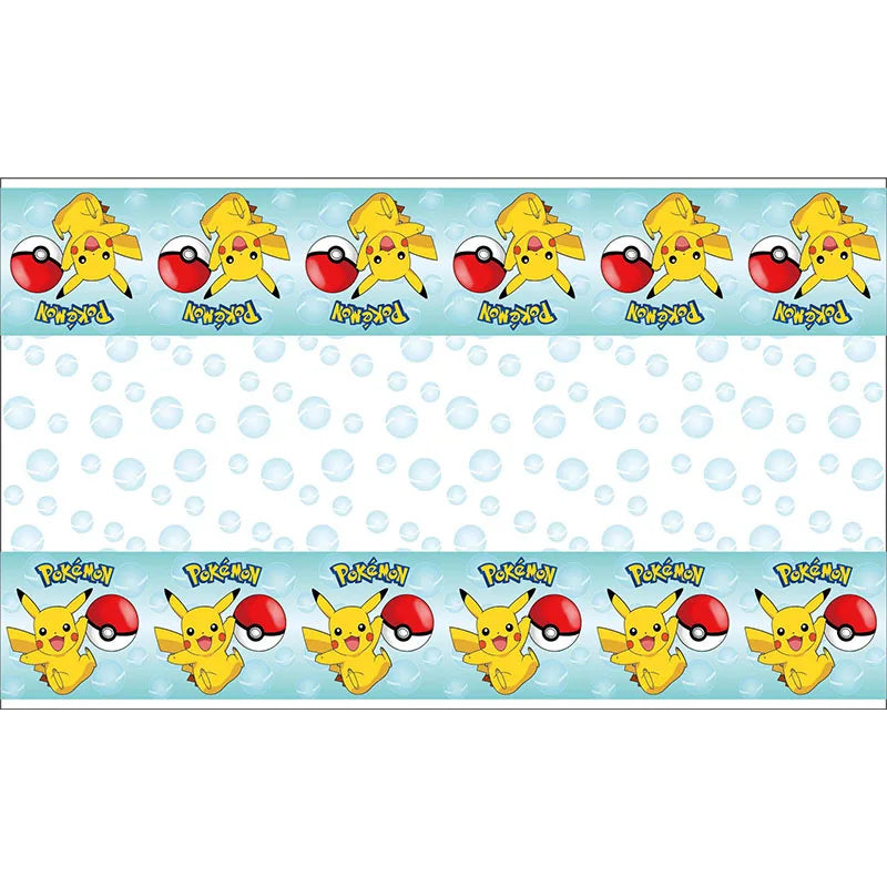 Cartoon Pikachu Theme Birthday Party Disposable Tableware Set Balloons Decorations Photo Props Background Pokemon Party Supplies ALPENZO