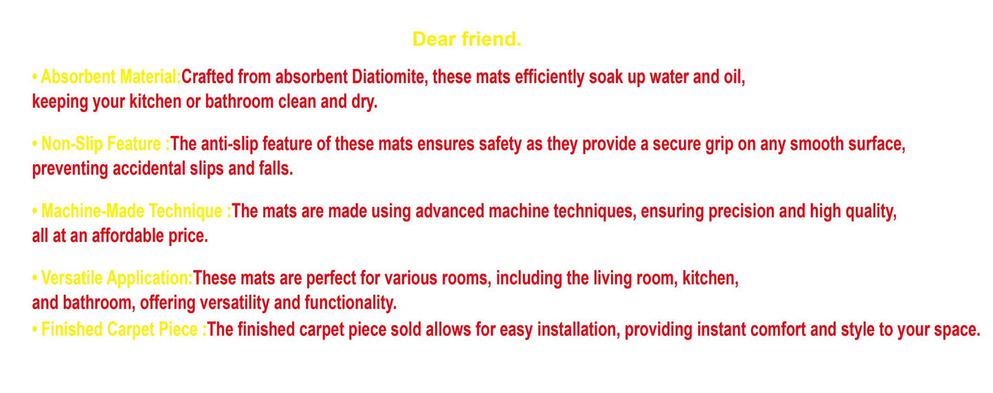 VIKAMA Kitchen tableware diatomaceous earth impermeable drainage mat heat insulation non-slip bathroom doormat home decoration - ALPENZO