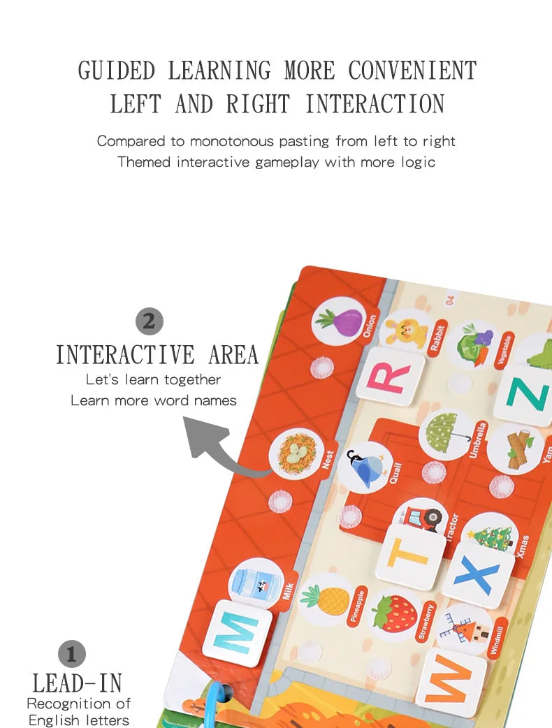 New Montessori Scene Stickers for Children DIY Hand-on Puzzle Reusable Books Cartoon Learning Cognition Toys for Kids Gift ALPENZO