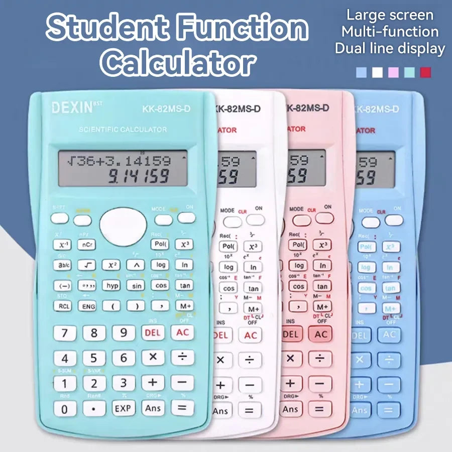 Multifunctional Scientific Calculator Student Simple Portable Big Screen Function Calculator Stationery School Office Supplies ALPENZO