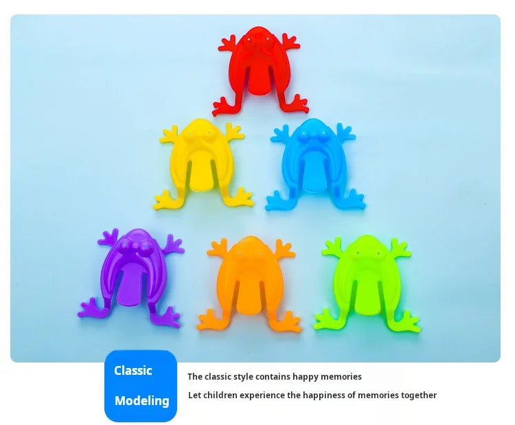 20pcs Solid Color Jumping Frog Plastic Bouncing Frog Jumping Frog Children Educational Toy,Gift for Kids Party Favors, Birthday ALPENZO