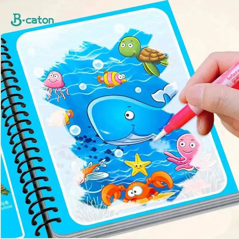 Watercolor Painting Magic Book Reusable for Children Animal Cartoon Painting Book Suitable for Children's Education and Learning ALPENZO