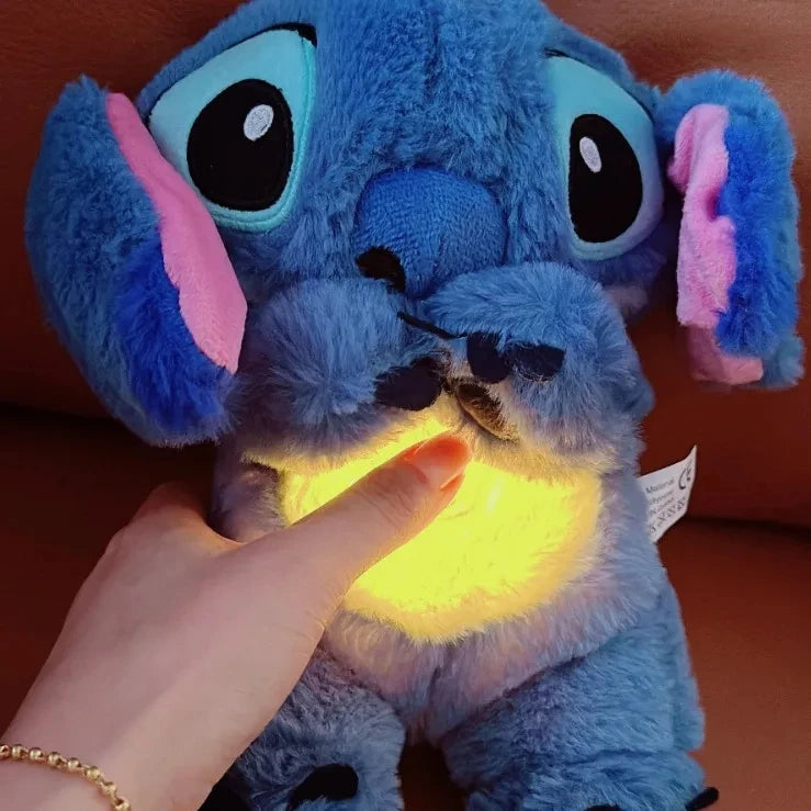 Kawaii Stitch Plush Doll For Baby, Sleeping Companion, Musical Sound Soothing With Air Bag And Light, Breathing Toys Gifts ALPENZO