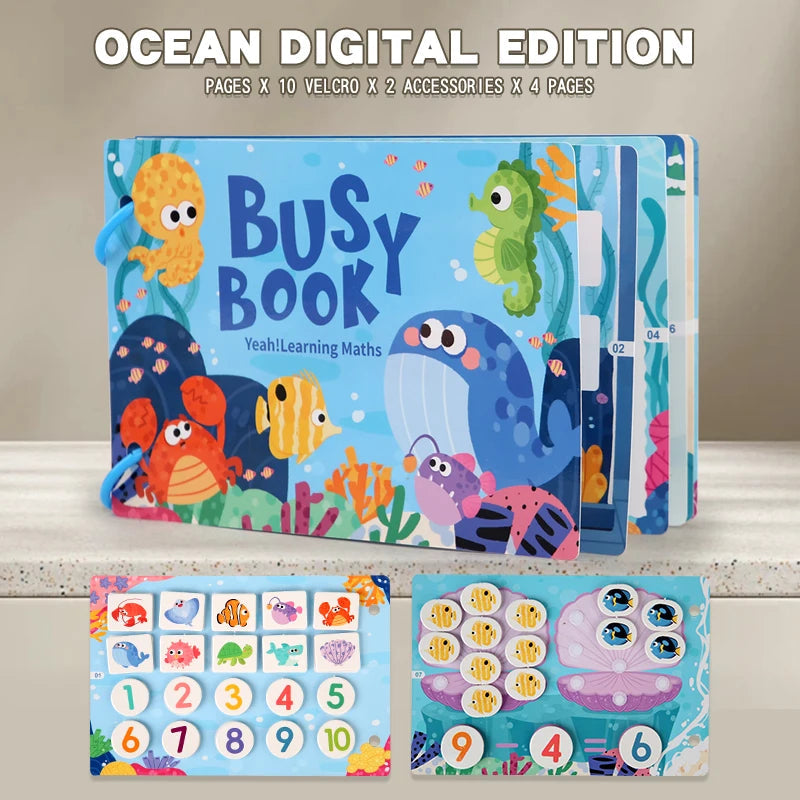 New Montessori Scene Stickers for Children DIY Hand-on Puzzle Reusable Books Cartoon Learning Cognition Toys for Kids Gift ALPENZO