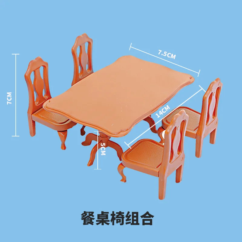 miniature items dollhouse furniture accessories living room bedroom supermarket shopping games family interaction doll kids toys ALPENZO