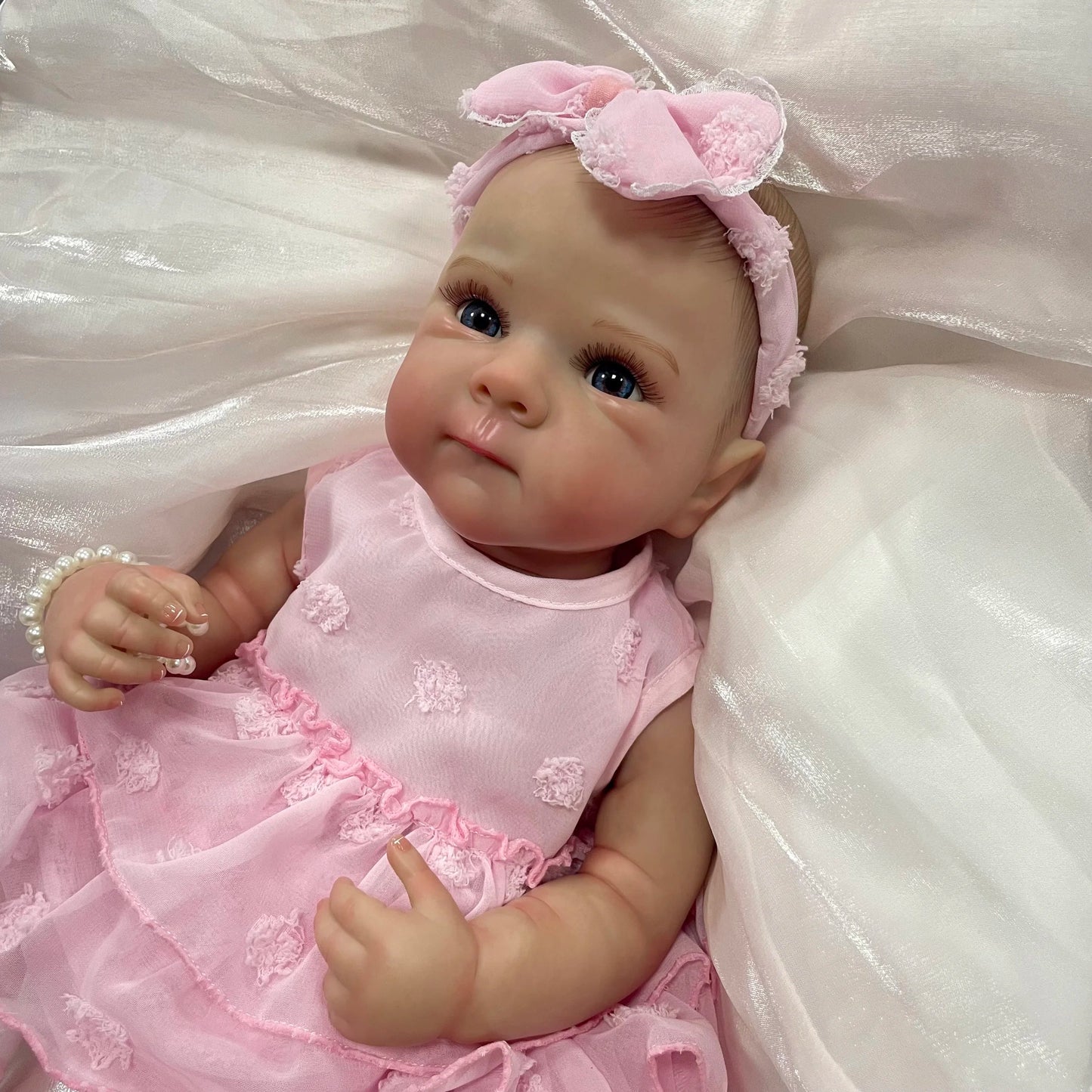 Two Options 18-19 Inch Reborn Baby Doll Girl Bettie Face Newborn Vinyl or Cloth 3D Skin Visible Veins Handmade Christmas Gift ALPENZO