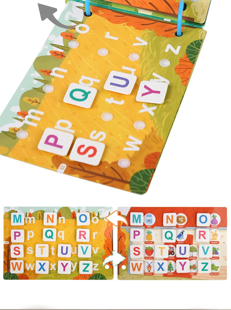New Montessori Scene Stickers for Children DIY Hand-on Puzzle Reusable Books Cartoon Learning Cognition Toys for Kids Gift ALPENZO