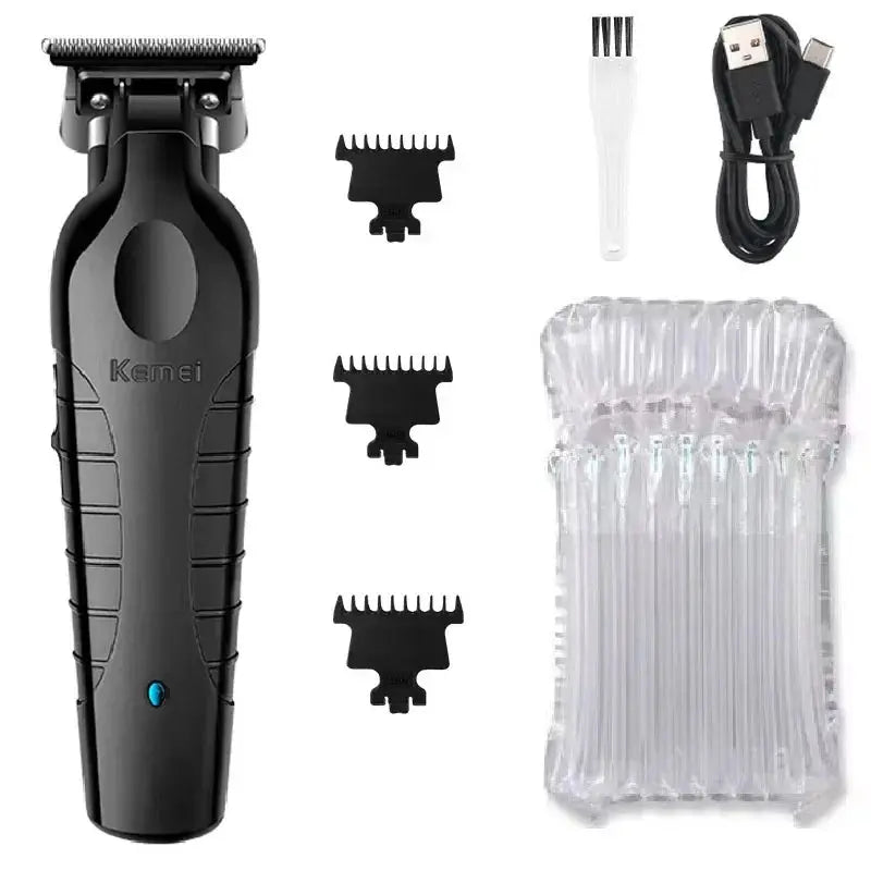 Kemei 2299 Professional Electric Barber Hair Trimmer For Men Beard Hair Clipper Cordless hair cutting machine rechargeable,0mm - ALPENZO