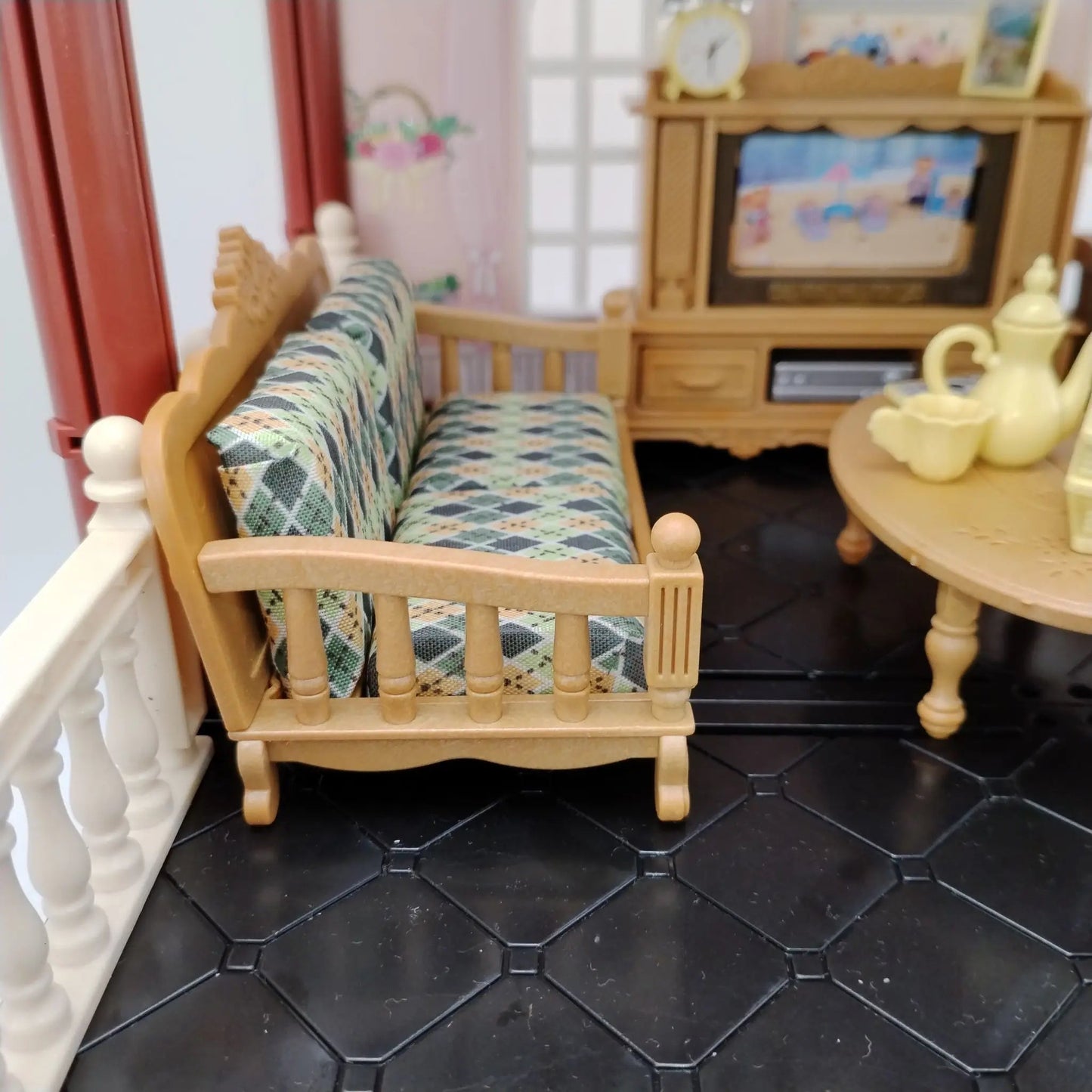 miniature items dollhouse furniture accessories living room bedroom supermarket shopping games family interaction doll kids toys ALPENZO