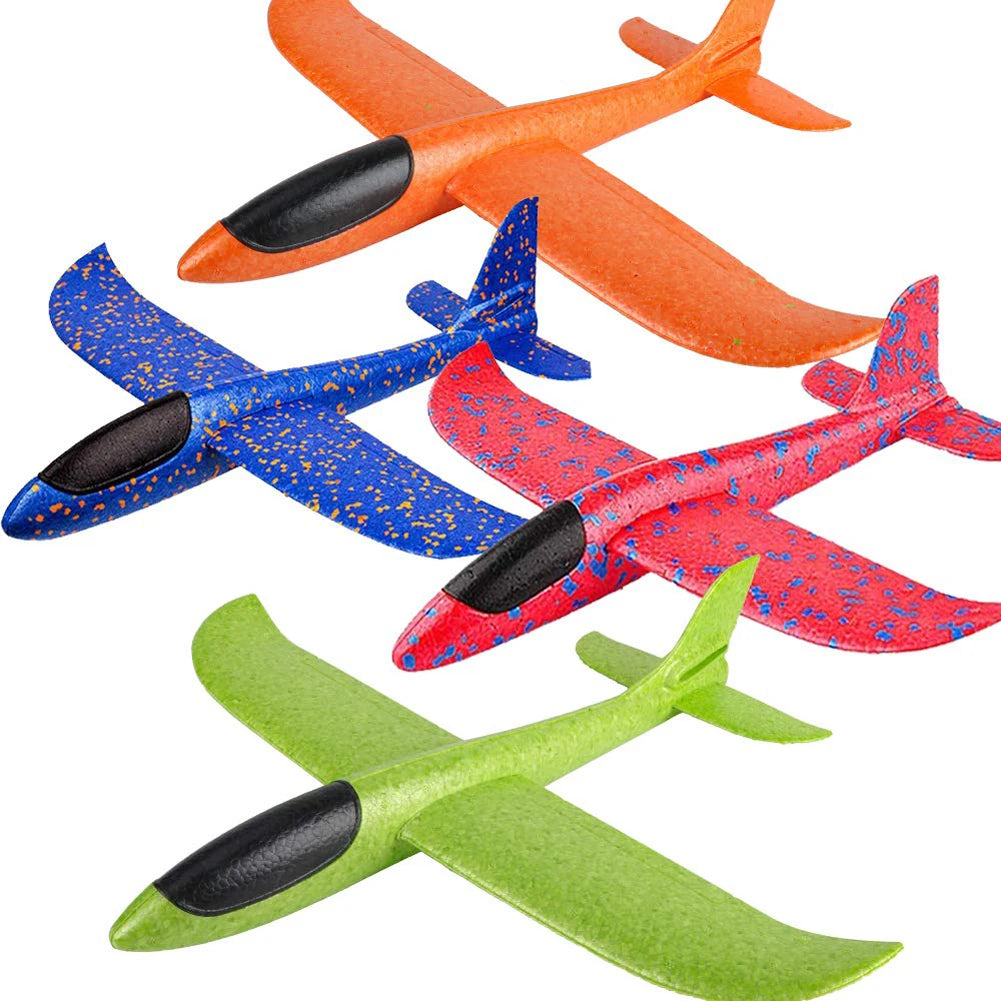Large Foam Plane Glider Hand Throw Airplane Inertial EPP Bubble Planes Outdoor Launch Kids Toys for Children Boys Gift ALPENZO