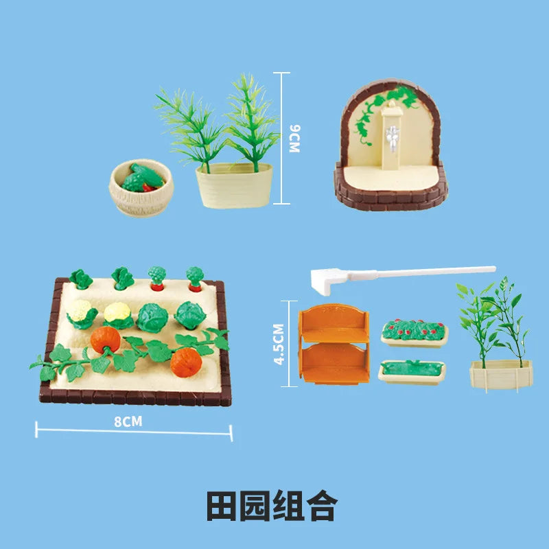miniature items dollhouse furniture accessories living room bedroom supermarket shopping games family interaction doll kids toys ALPENZO