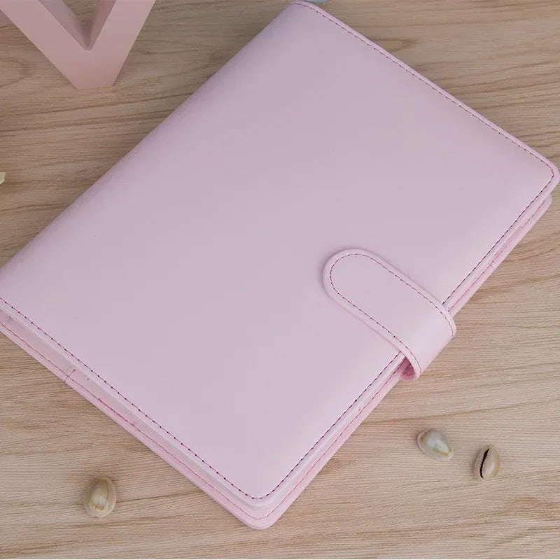 Macaroon Color A6/A5 PU Leather DIY Binder Notebook Cover Diary Agenda Planner Paper Cover School Stationery ALPENZO