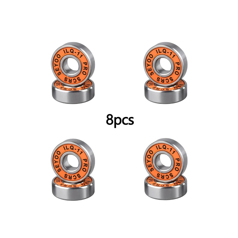 8PC bearings ILQ-11 high-speed bearings are suitable forskateboard long board inline roller skates and ice skates with low noise