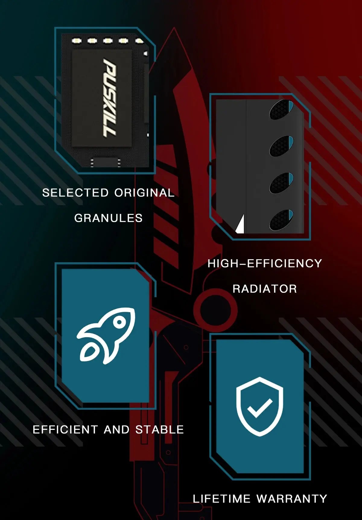 PUSKILL Memória RAM DDR4 16GB 8GB 1.2V 3200MHz 2666MHz Desktop Computer UDIMM Cooling Vest Memory Memoria - ALPENZO