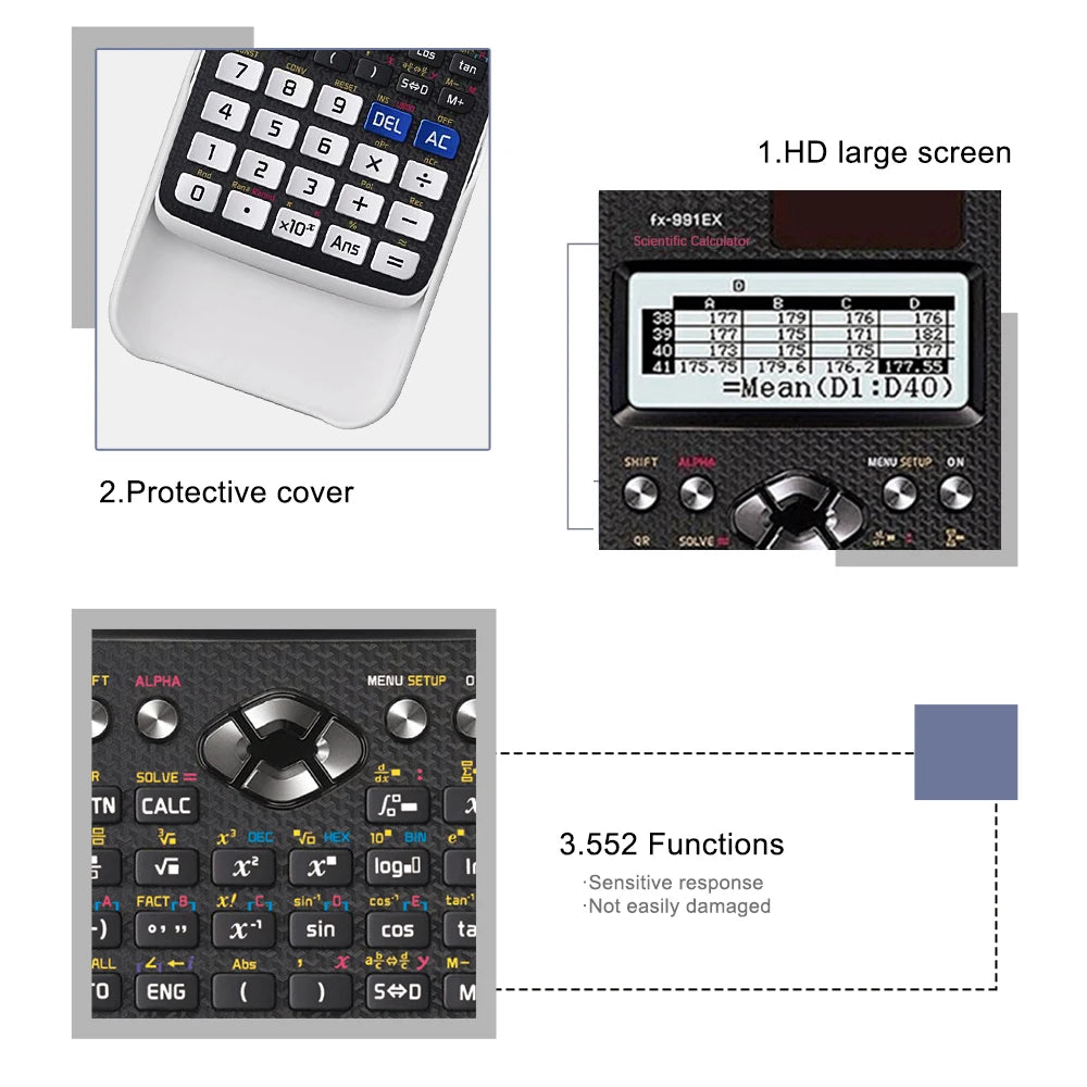 Multifunctional science function calculator-552function Specially designed for student exams, economical packaging,High-End Appe ALPENZO