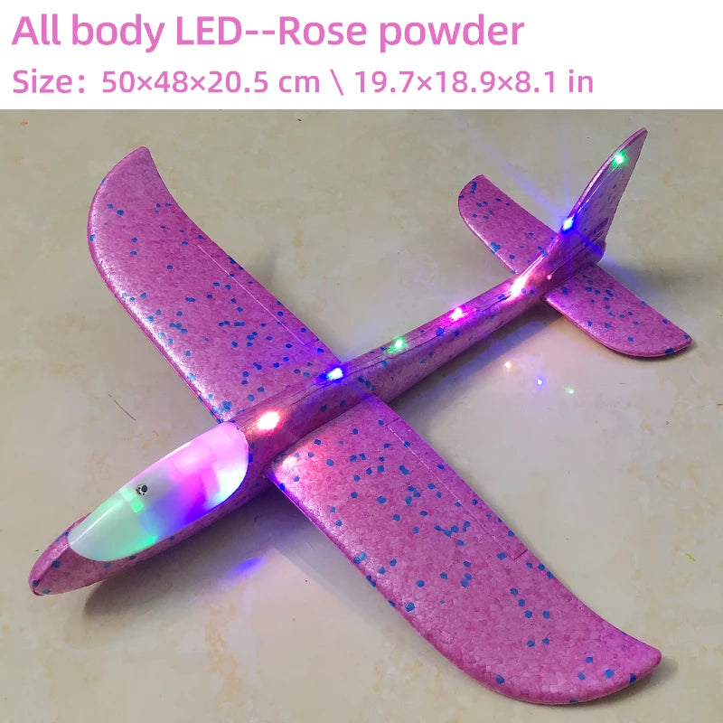 50CM Big Foam Plane Glider Hand Throw Airplane Light Inertial EPP Bubble Planes Outdoor Launch Kids Toys for Children Boys Gift ALPENZO
