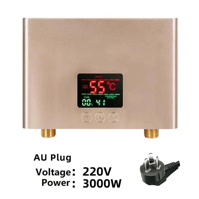 110V/220V Instant Water Heater 3000W/5500W Wall-Mounted Electric Heaters for Bathroom Hot Water Shower and Home Kitchen Heating - ALPENZO