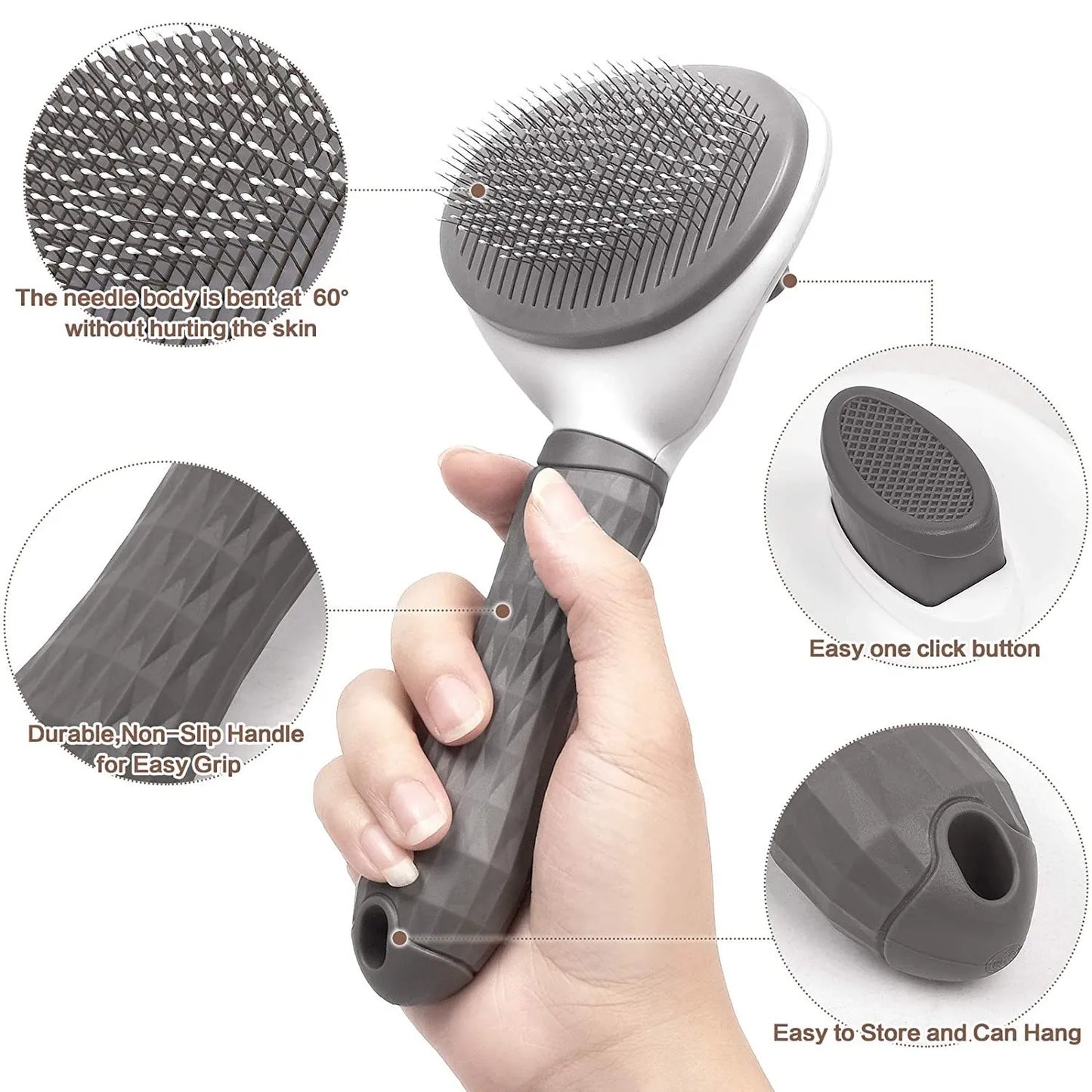 Pet Dog Brush Cat Comb Self Cleaning Pet Hair Remover Brush For Dogs Cats Grooming Tools Pets Dematting Comb Dogs Accessories - ALPENZO