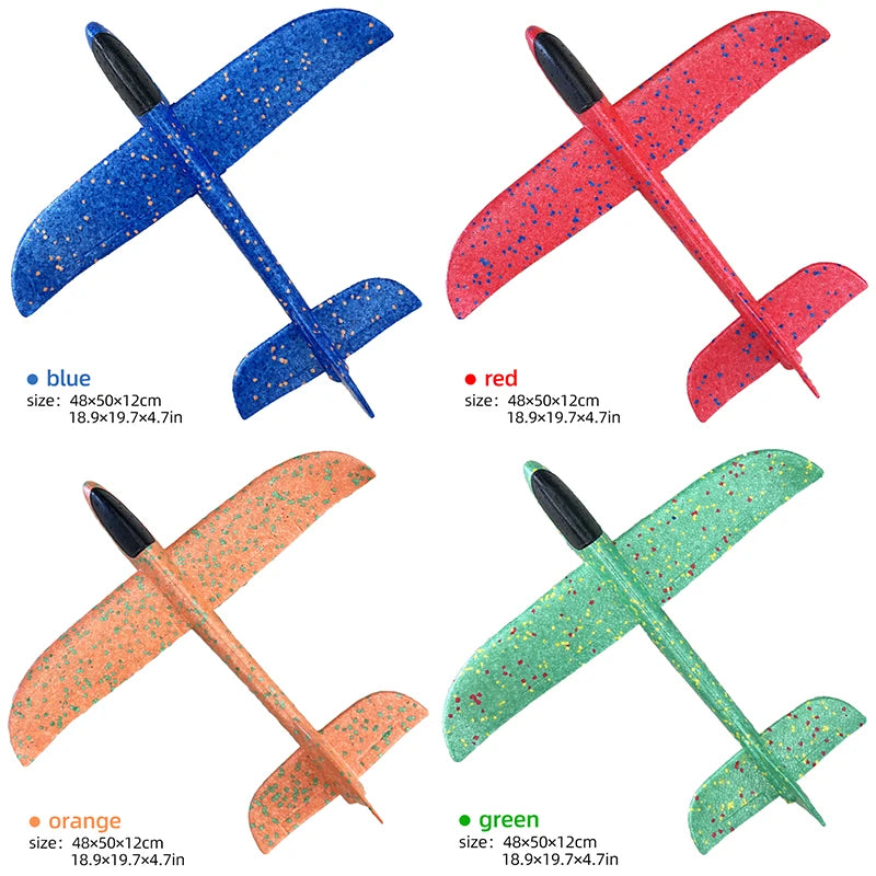 50CM Big Foam Plane Glider Hand Throw Airplane Light Inertial EPP Bubble Planes Outdoor Launch Kids Toys for Children Boys Gift ALPENZO