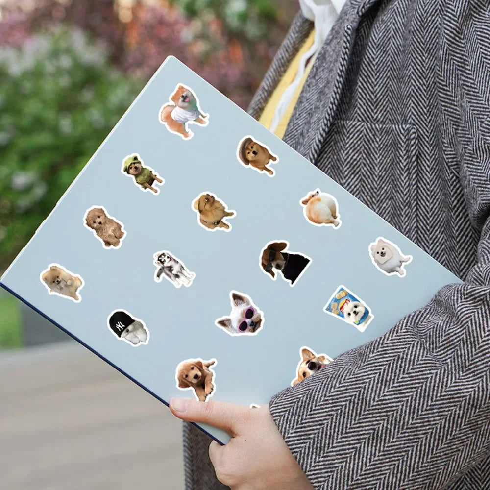 10/50/100pcs Funny Dog Stickers Cartoon Cute Decals Toy Stationery Guitar Phone Bicycle Laptop Luggage Car Graffiti Kids Sticker ALPENZO