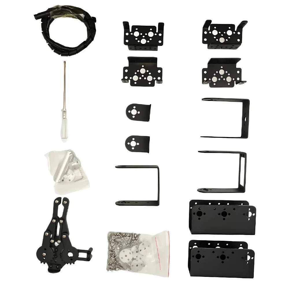 360 Degrees 6 DOF Robot Metal Alloy Mechanical Arm Claw Kit MG996R for Arduino Robotics Kit Educational Ps2 Programmable Toys ALPENZO