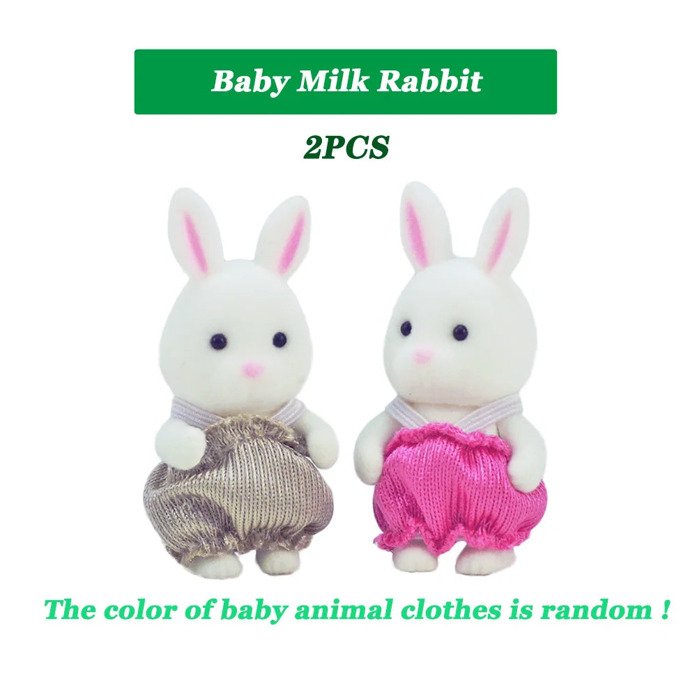 Dollhouse 1:12 Scale Forest Family Bunny Duck Reindeer Baby Animal Living Room Set Miniature Furniture Pretend Play Girls Gifts ALPENZO