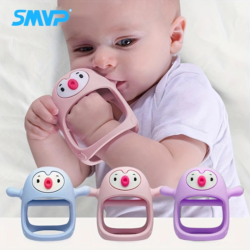 Never Drop Silicone Teething Toys for Babies,Infant Hand Teether Pacifiers Breastfeeding Babies, Teethers Toy For New Born ALPENZO