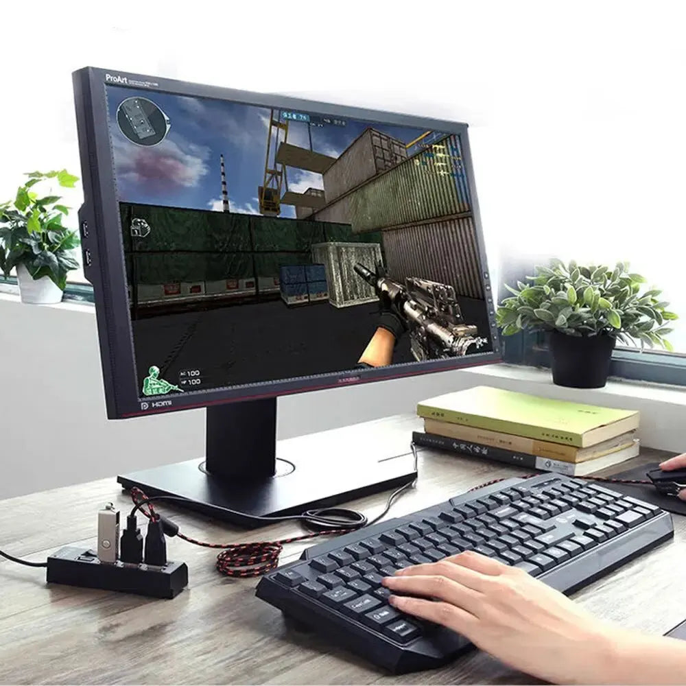 USB Hub Splitter With Individual Switch USB 4/7 Port Splitter Individual Switch USB Adapter Hub Multi-Port Socket Powered ON/OFF - ALPENZO