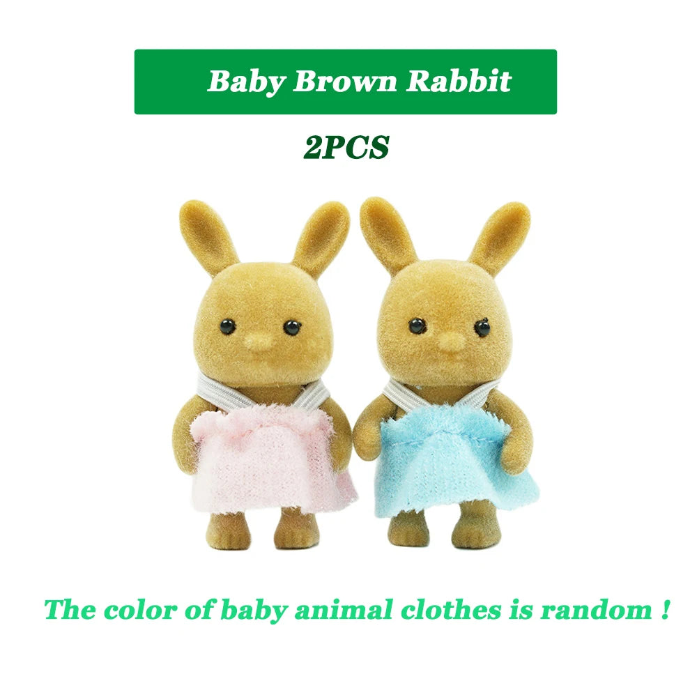 Dollhouse 1:12 Scale Forest Family Bunny Duck Reindeer Baby Animal Living Room Set Miniature Furniture Pretend Play Girls Gifts ALPENZO