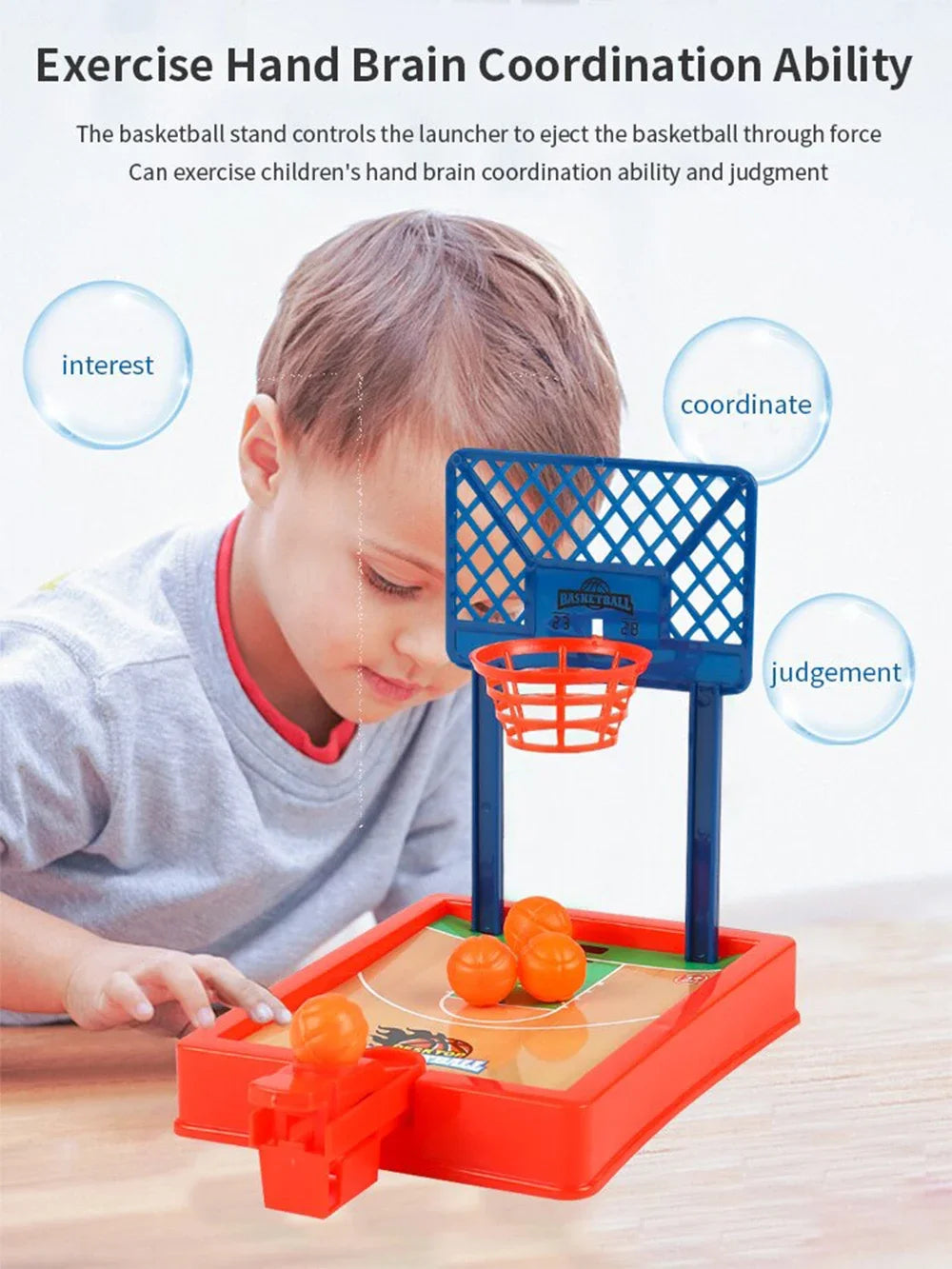 Mini basketball machine desktop portable travel or office game set, suitable for indoor or outdoor use. Fun toys Christmas gifts ALPENZO