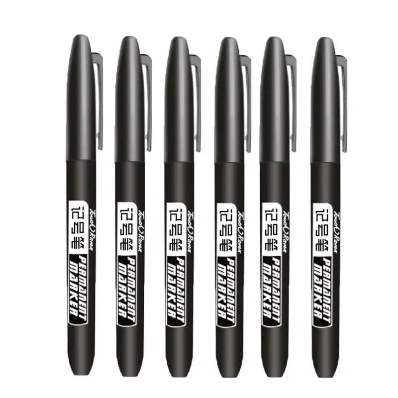 Permanent Marker Pen Drawing Markers Black Blue Red Waterproof Ink Sketch Pens Stationery Art School Supplies For Glass Metal ALPENZO