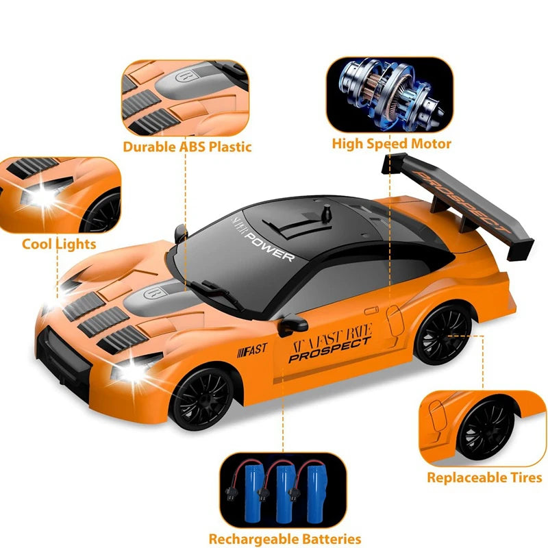 2.4G High speed Drift Rc Car 4WD Remote Control AE86 Model GTRPRO Vehicle Car RC Racing Cars Toy for Children Christmas Gifts ALPENZO