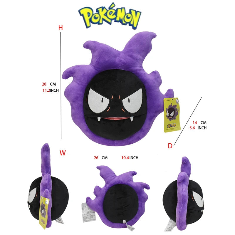 Gastly Plush Pokemon Haunter Stuffed Toy Stuffed Anime Decor Soft Doll Cartoon Sofa Pillow Christmas Gift for Kid ALPENZO