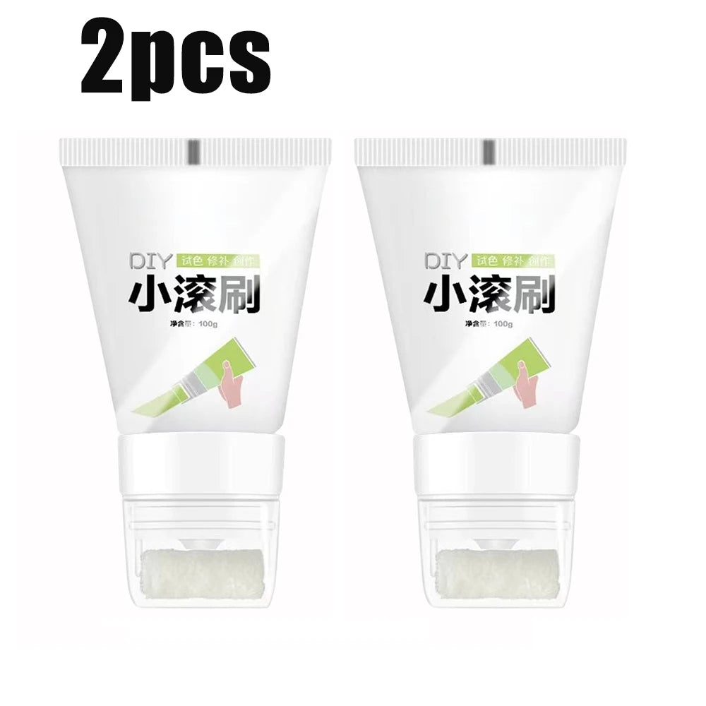 100g White Pink Wall Small Roller Brush Paint Interior Wall Repair Household Wall Graffiti Repair Environmental Protection Paint - ALPENZO