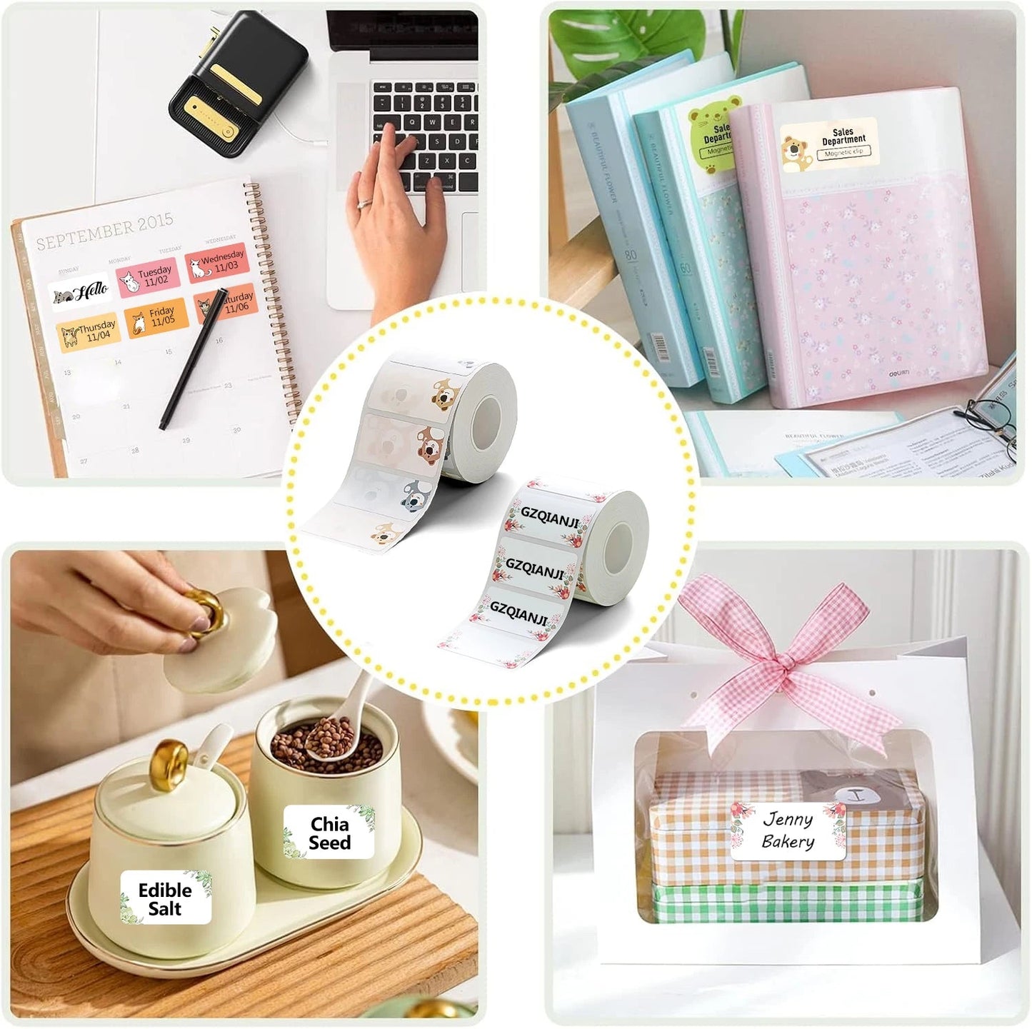 NiiMBOT B21 B1 B3S Round Label Printing Sticker Self-adhesive Thermal Waterproof Digital Number Cake Sealing Sticker Paper ALPENZO