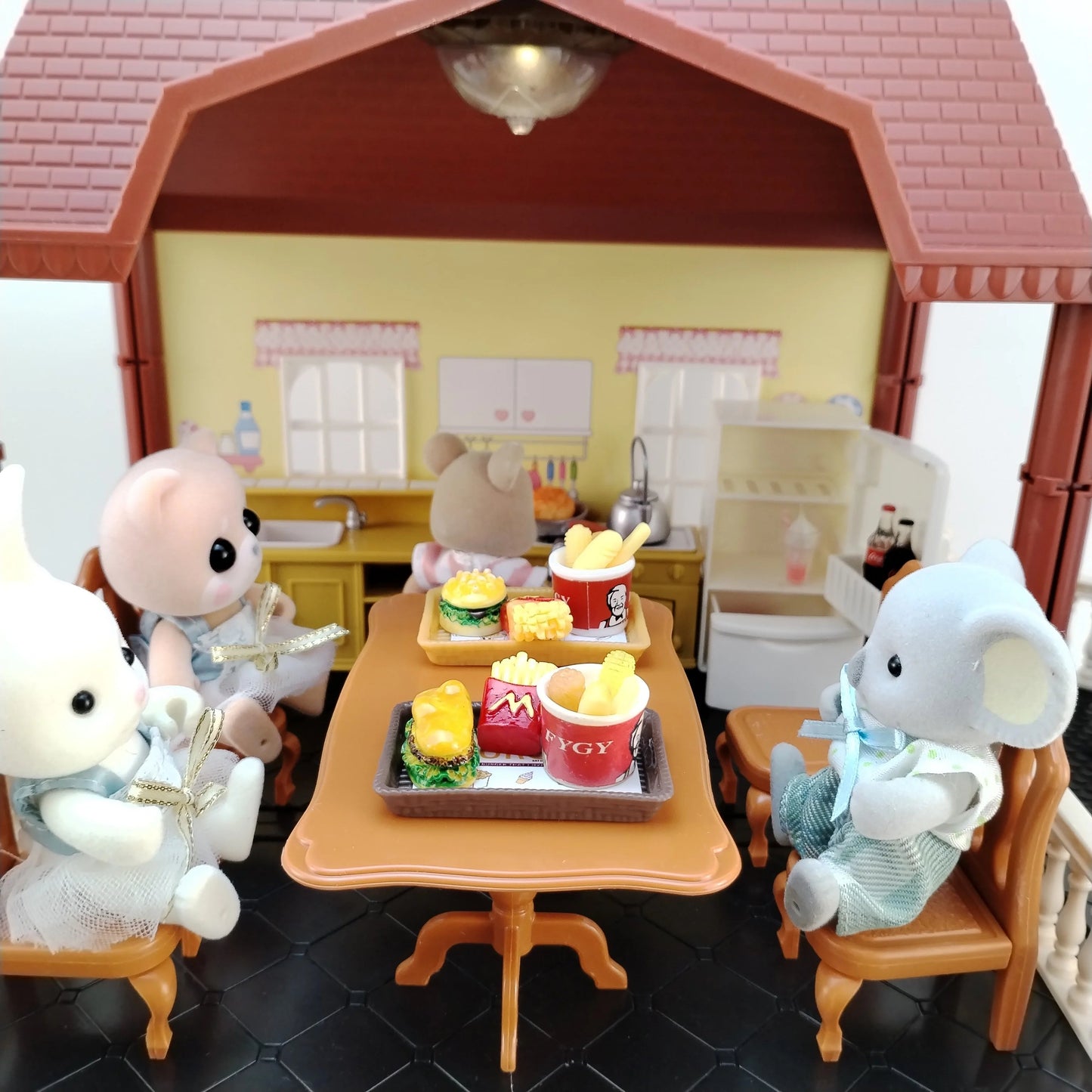 miniature items dollhouse furniture accessories living room bedroom supermarket shopping games family interaction doll kids toys ALPENZO