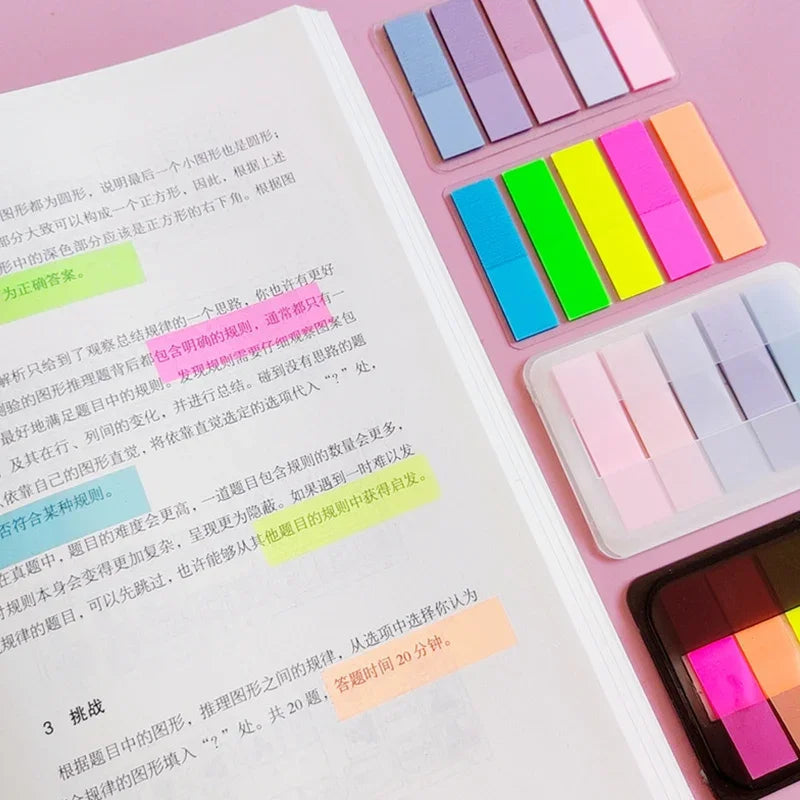 1 Box 100pcs Index Stickers Extractable Sticky Tabs Page Markers Sticky Index Tabs Writable Page Sticky Notes Transparent Color ALPENZO