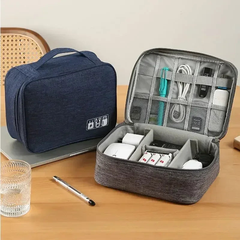 Handheld Digital Bag Multifunctional Large Capacity Moistureproof Mesh Earphone Charger Data Cable USB Travel Protective Case1PC ALPENZO