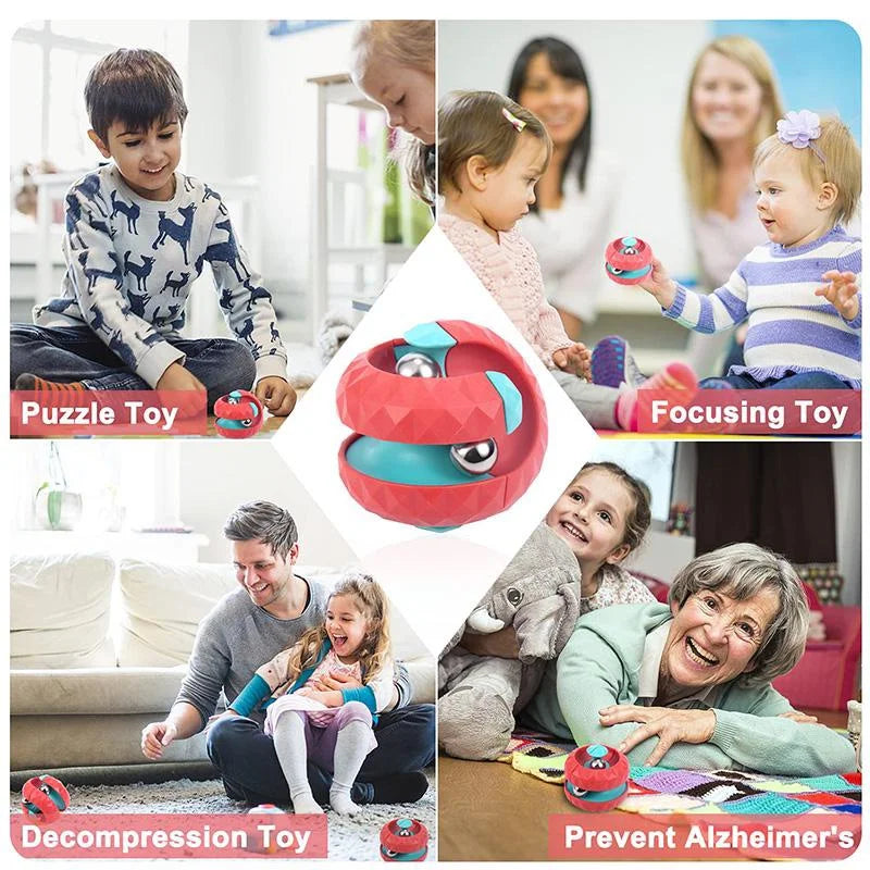 Orbit Ball Toy, Fidget Cubes Top Spinning Toy, as Stress Relief Gifts & Creative Decompression Toys, Puzzle Games for Kids ALPENZO