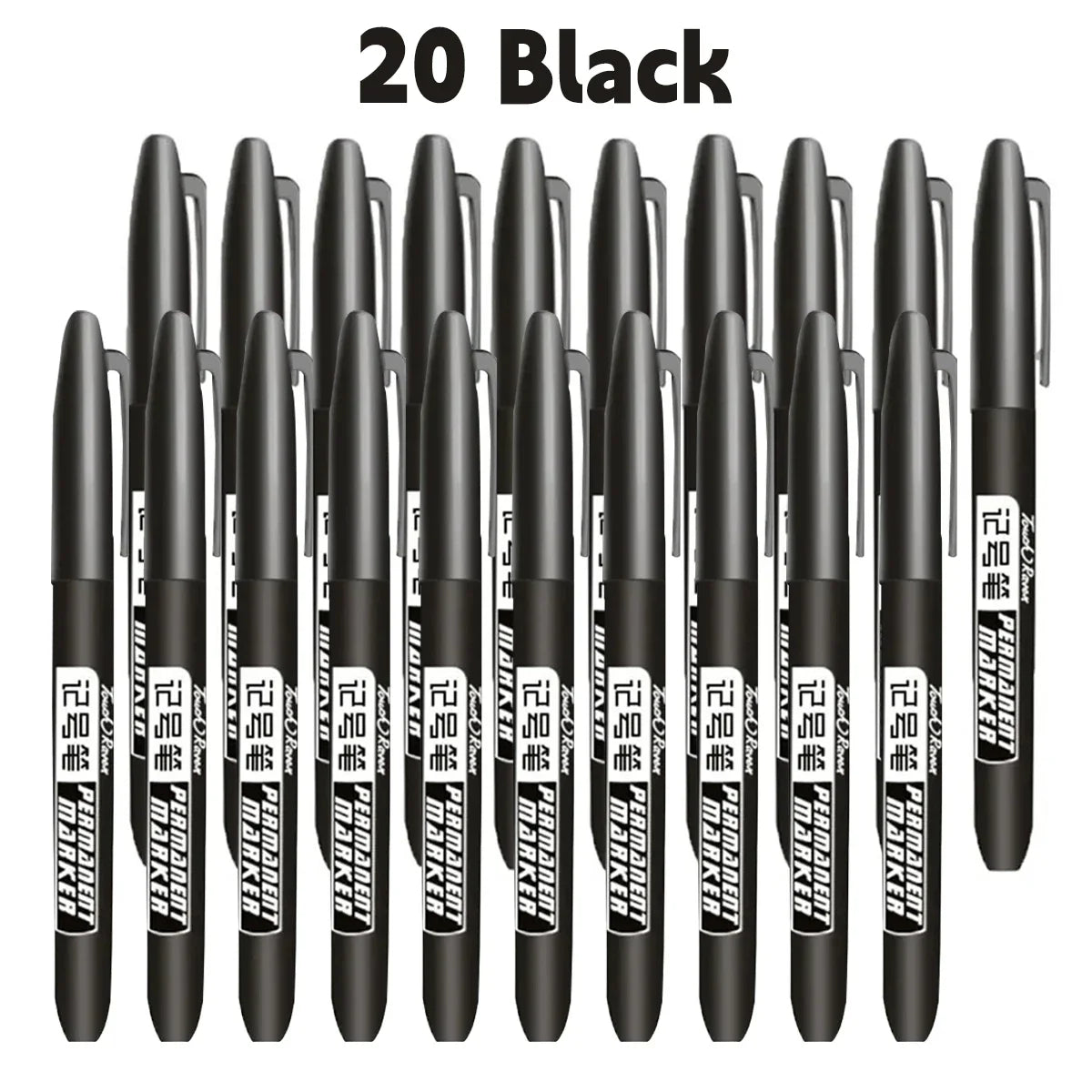 Permanent Marker Pen Drawing Markers Black Blue Red Waterproof Ink Sketch Pens Stationery Art School Supplies For Glass Metal ALPENZO