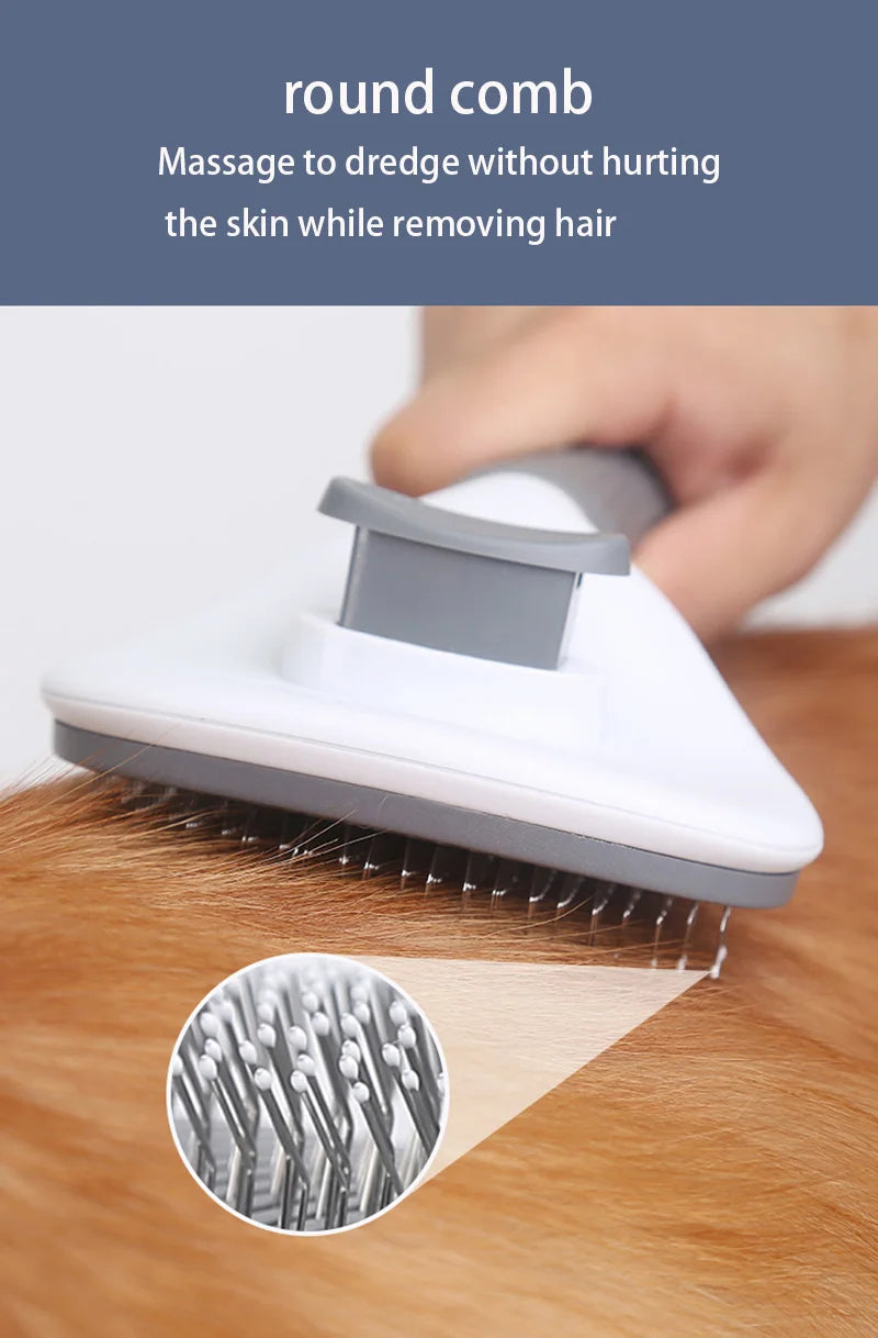 Pet Comb Stainless Steel Needle Comb Pet Dog Cleaning Brush Dog And Cat Hair Removal Floating Hair Cleaning Beauty Skin Care - ALPENZO
