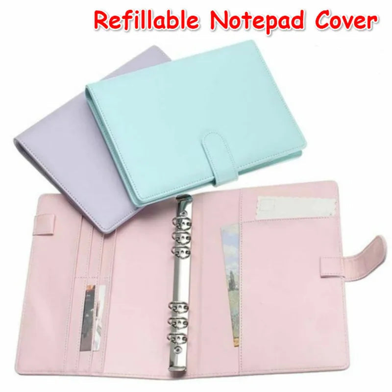 New Vintage Refillable Notebook File Folder Notepad Cover Leather Ring Binder Office Supplies ALPENZO
