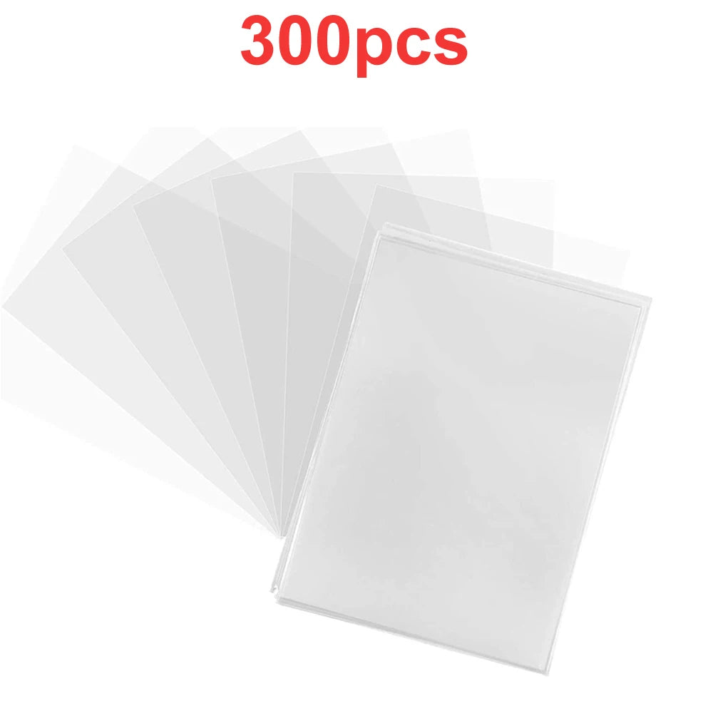 100 Pcs Transparent Playing Card Cover Clear Protector Sleeve Holder For Pokemon Board Game ID Trading Folder Photo Pouch Kit ALPENZO