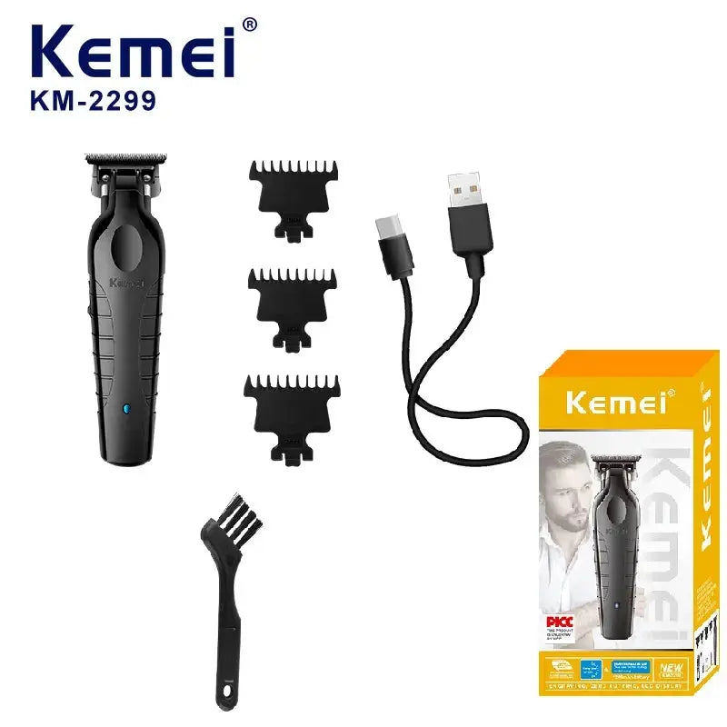 Kemei Men's Cordless Hair Clipper USB Rechargeable Electric Hair Clipper km032 Trimmer Electric Hair Cutting Machine KM-2299 - ALPENZO