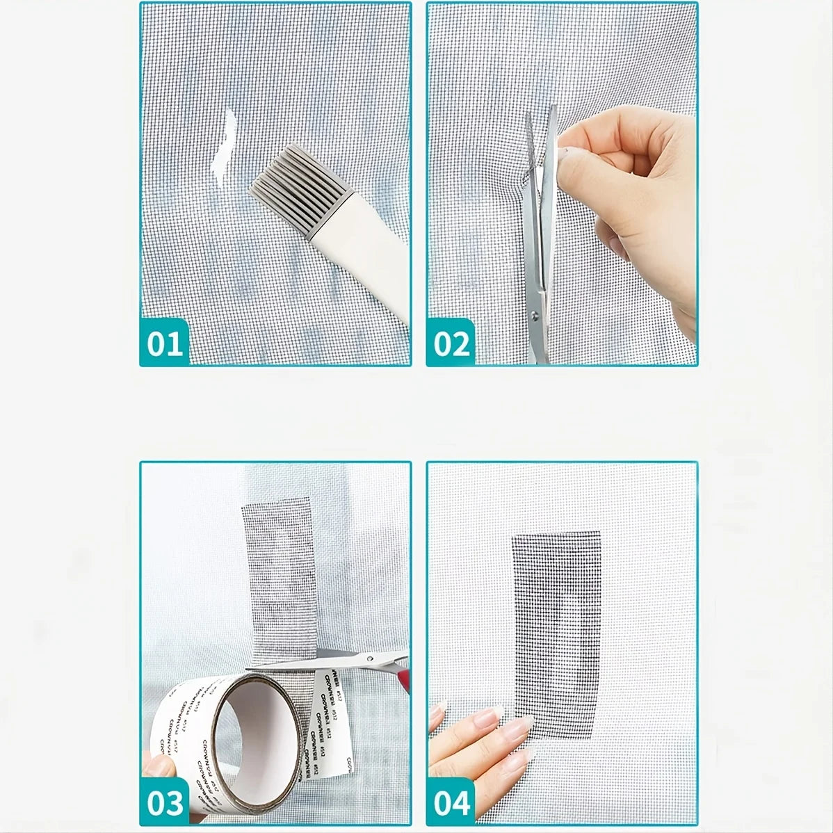 5mm/2m Self-adhesive Window Screen Repair Subsidy Anti-bug Fly Mesh Perforation Tape Is Durable - ALPENZO