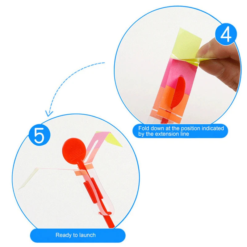 Amazing Light Toy Arrow LED Light Toys Outdoor Party Fun Gift Rubber Band Catapult Glow In The Dark Rocket Helicopter Flying Toy ALPENZO