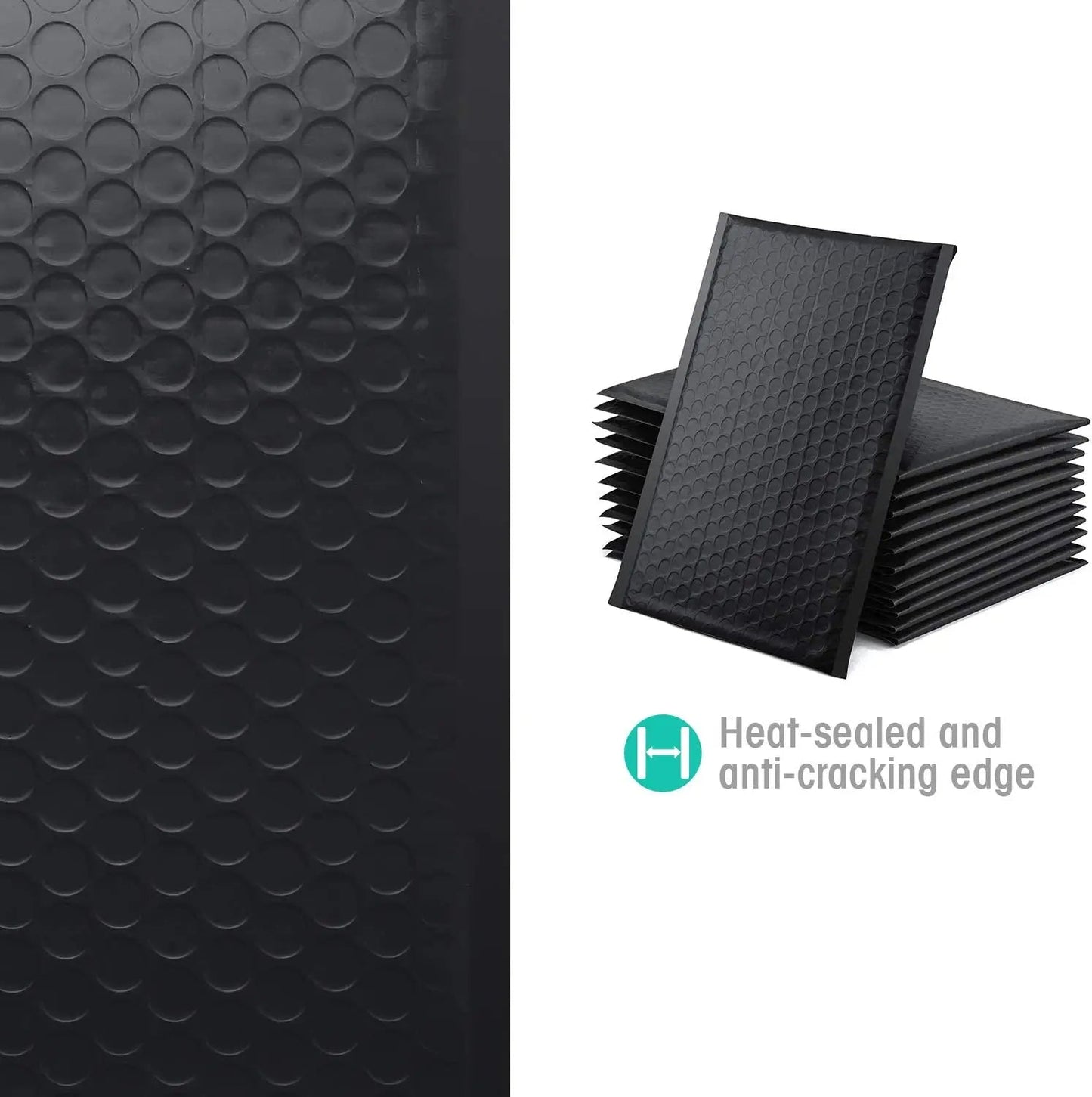 100 Pcs Black Bubble Packaging Envelope Mailing Envelopes Mailer Poly Green Envelope for Shipping Self Seal Bubble Bag Padding ALPENZO