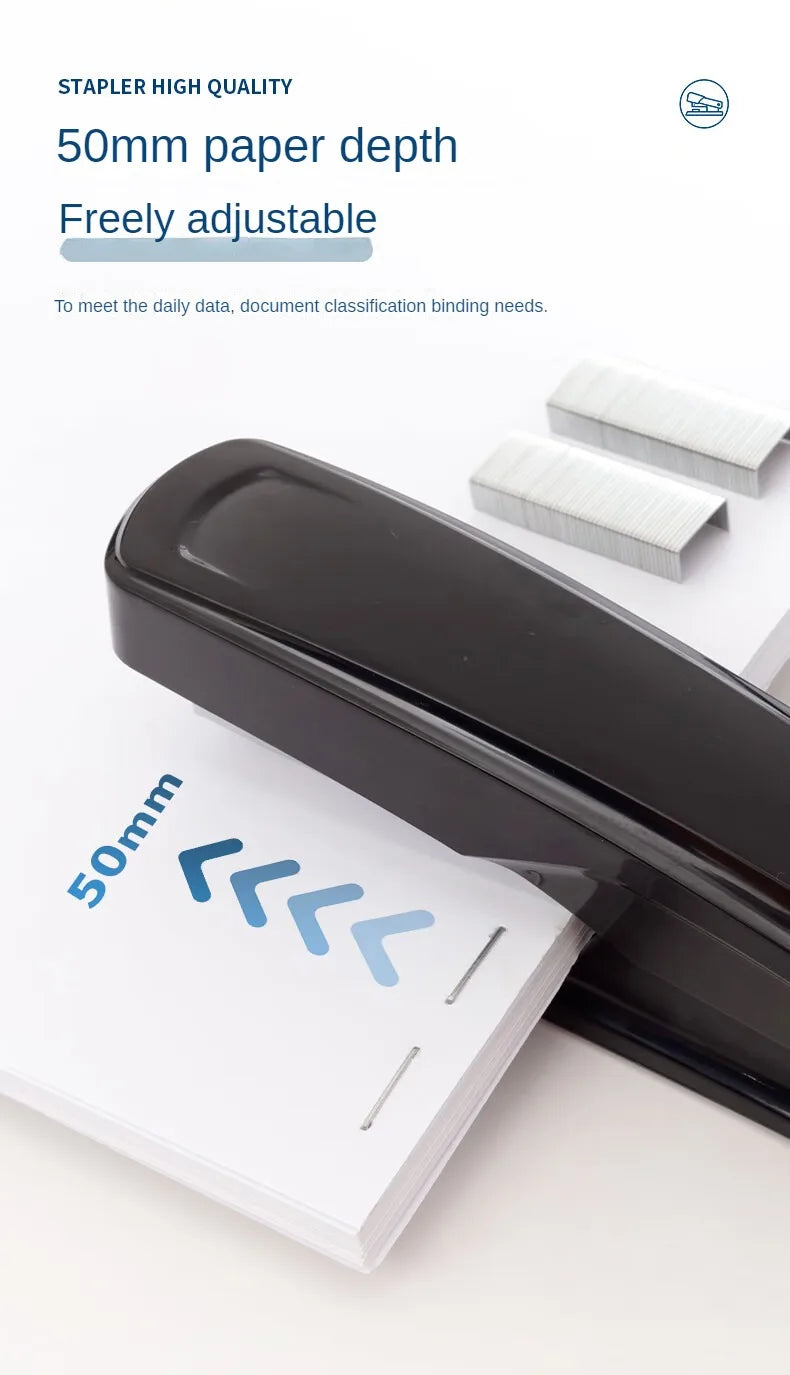 M&G Dual Mode Stapler Business Metal Durable Stapler #12 Office Supplies Single Pack Black/Gray Fits 24/6 & 26/6 Nail Patterns ALPENZO