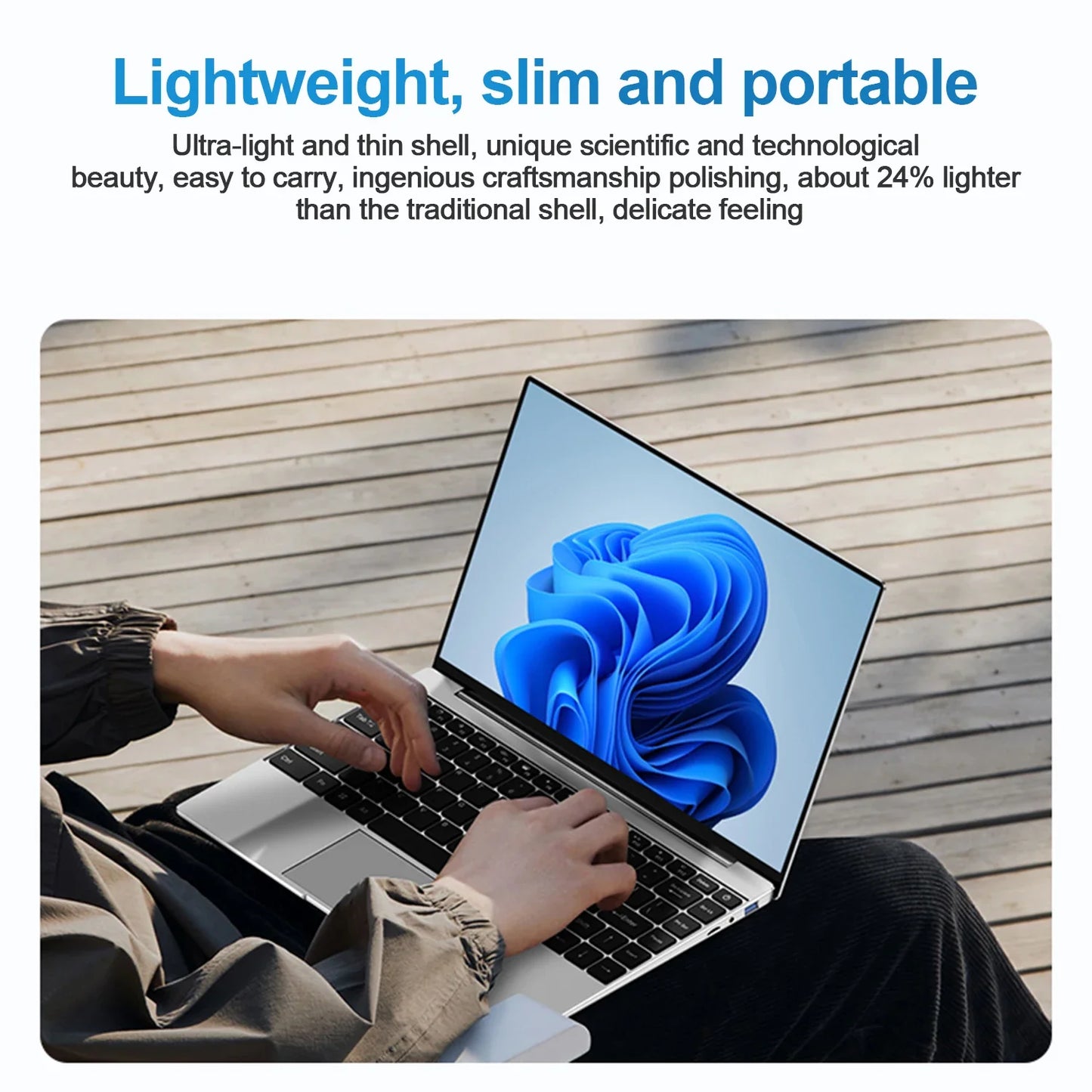 Ultra Slim Laptop 14.1" 16GB RAM 2TB SSD Intel N3700 Notebook Gamer 1920*1080 Display Office Study Computer PC Windows 11 Pro - ALPENZO